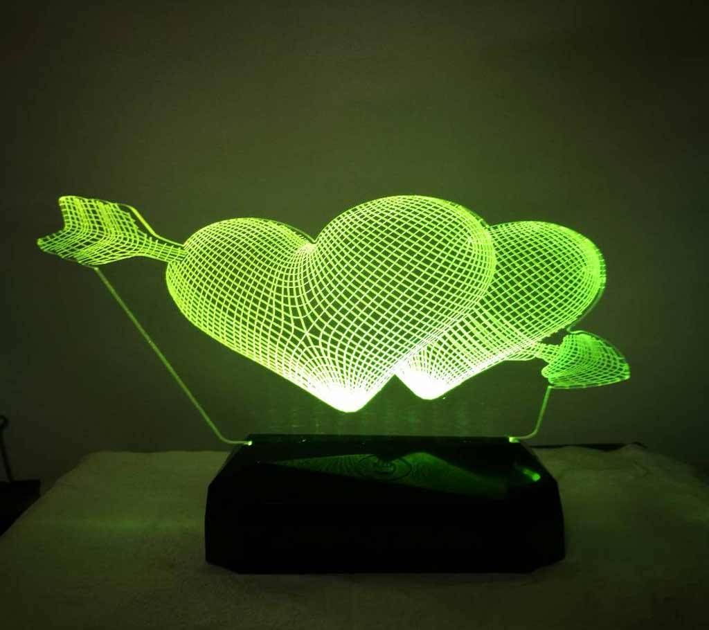 Creative 3D LED Hearts Lamp