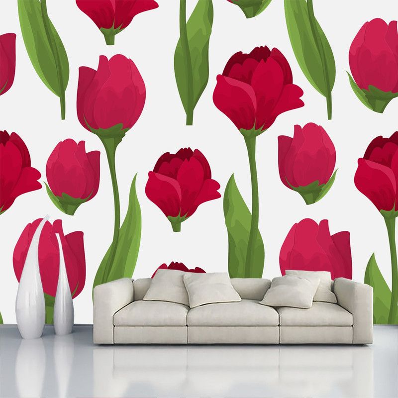 HD PRINT HOUSE Floral & Botanical Multicolor Wallpaper  (245 cm x 40 cm)