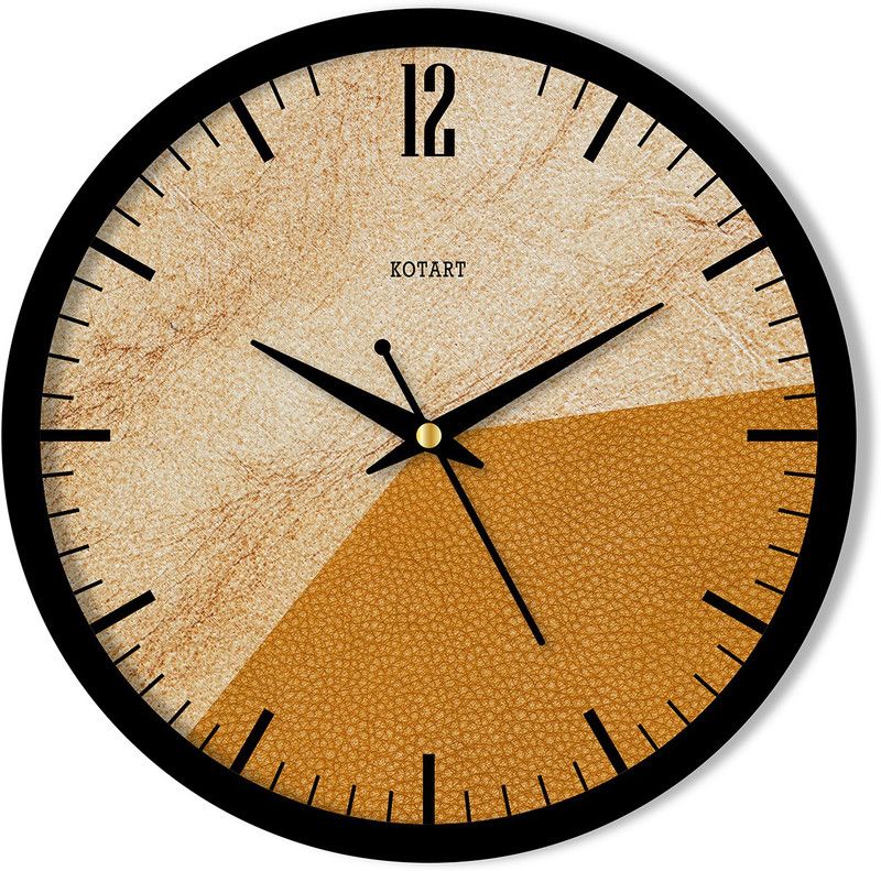 Rainbow Arts Analog 31 cm X 31 cm Wall Clock  (Black, With Glass, Standard)