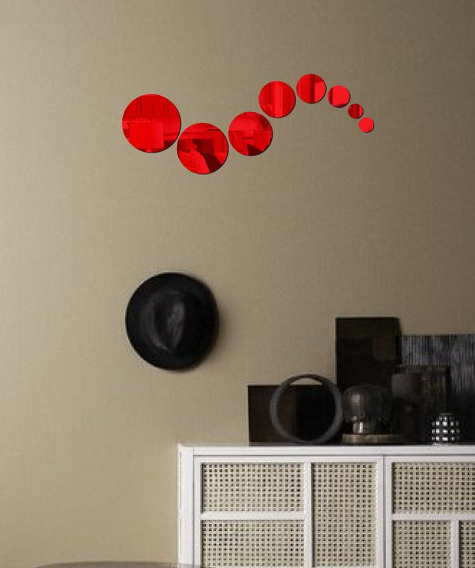 Decor studio 60.96 cm decorative large circles blue acrylic sticker Self Adhesive Sticker  (Pack of 1)