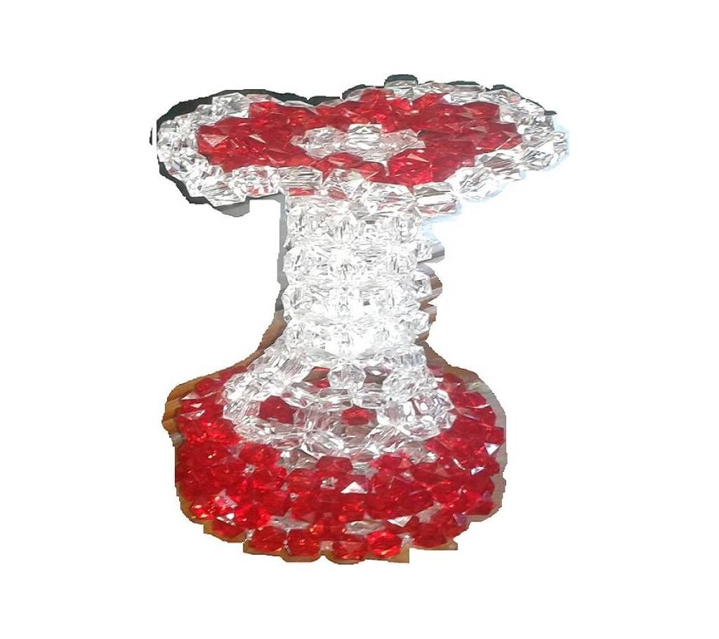 Crystal beaded flower holder