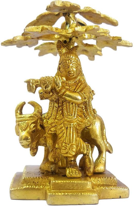 GURU JEE Decorative Showpiece - 8.89 cm  (Brass, Gold)