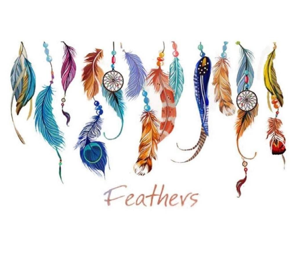 Vintage Feather Wall Decor Sticker