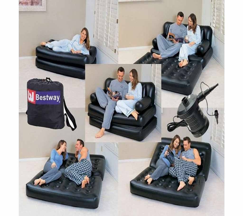 Bestway 5 in 1 Inflatable Sofa Bed With Electric Pumper