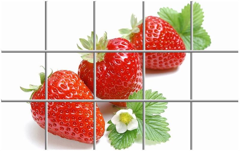 Ariba Decor 80 cm stawberry Waterproof Kitchen Sticker Self Adhesive Sticker  (Pack of 1)