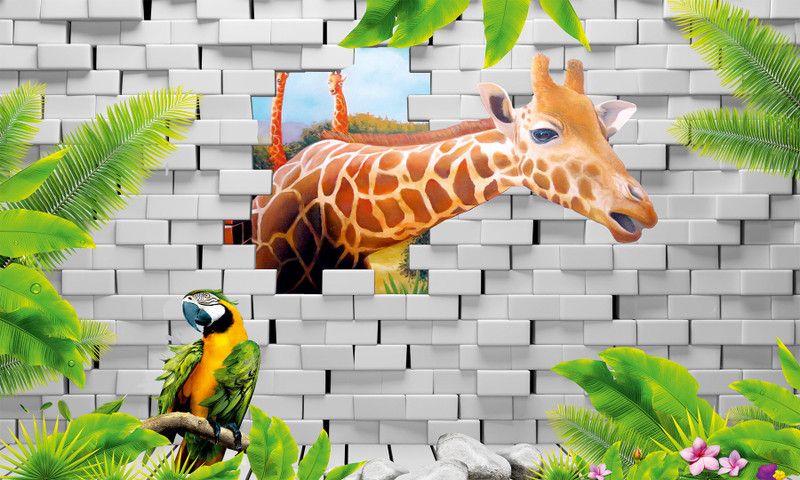 Decorative Production Nature Multicolor Wallpaper  (92 cm x 62 cm)