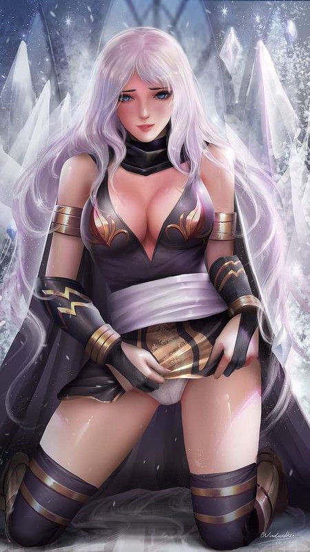 League Of Angels Ashe League Of Legends Long Hair White Hair (Video Game) Poster Paper Print  (18 inch X 12 inch)