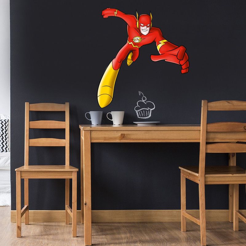 Spinn Decor Wall Decal DC Comics The Flash 37 cm DC Comics The Flash Wall Sticker Self Adhesive Sticker  (Pack of 1)