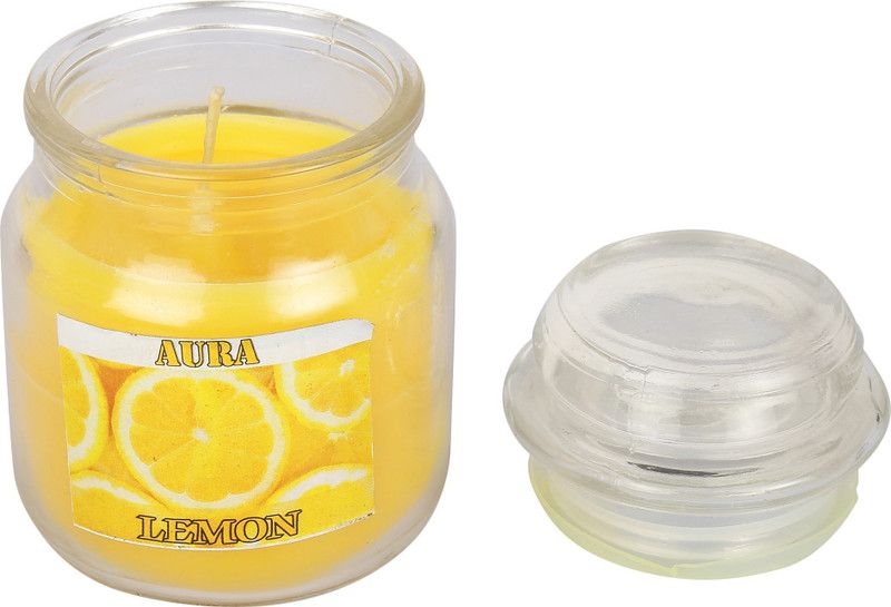AuraDecor Aura Candle  (Yellow, Pack of 1)