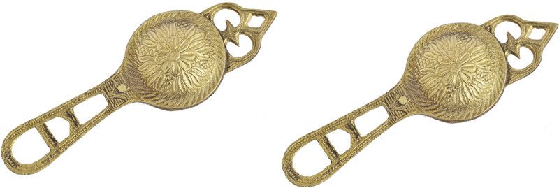 Real Craft Brass Kajrota Kajal Dani,Kajal Pati,kajal Box for Baby and Women,set of 2 Decorative Showpiece - 2 cm  (Brass, Gold)
