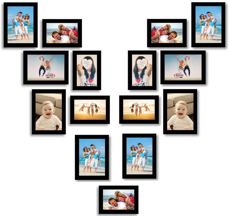 Desi Frame MDF Personalized, Customized Gift Best Friends Reel Photo Collage gift for Friends, BFF with Frame, Birthday Gift,Anniversary Gift Wall  (Black, 15 Photo(s), 8 frame : 5x7 inch, 7 frame : 4x6 inch)
