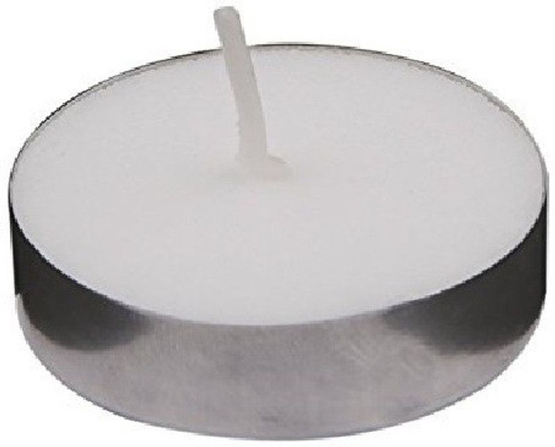 Spa Veda Wax Tea Light Candle (White, Set of 50) Smokeless Candles Candle  (White, Pack of 50)