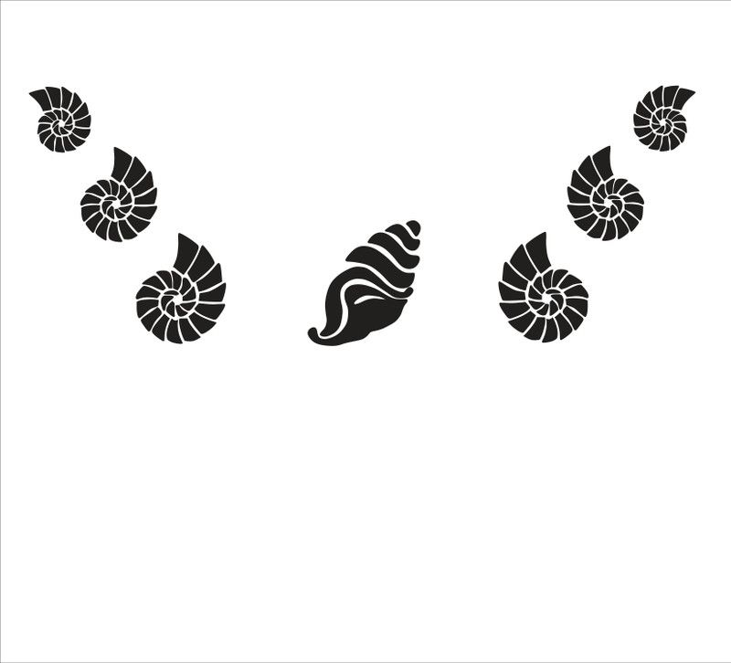 Wall Studio 47 cm shell Wall Sticker Self Adhesive Sticker  (Pack of 1)