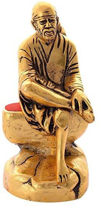 Filfora Sai Baba Metal Statue Idol Murti for Home,Office Decorative Showpiece - 13 cm  (Metal, Gold)