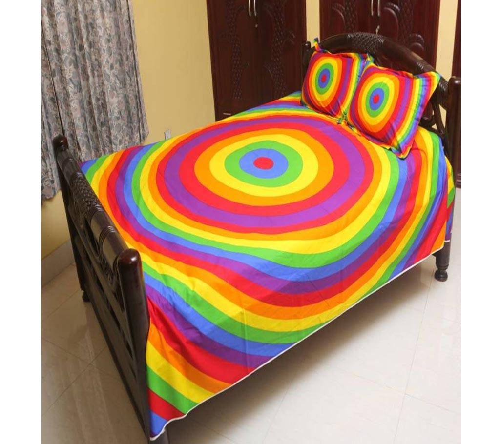 King Size Cotton 3pcs Bed Sheet