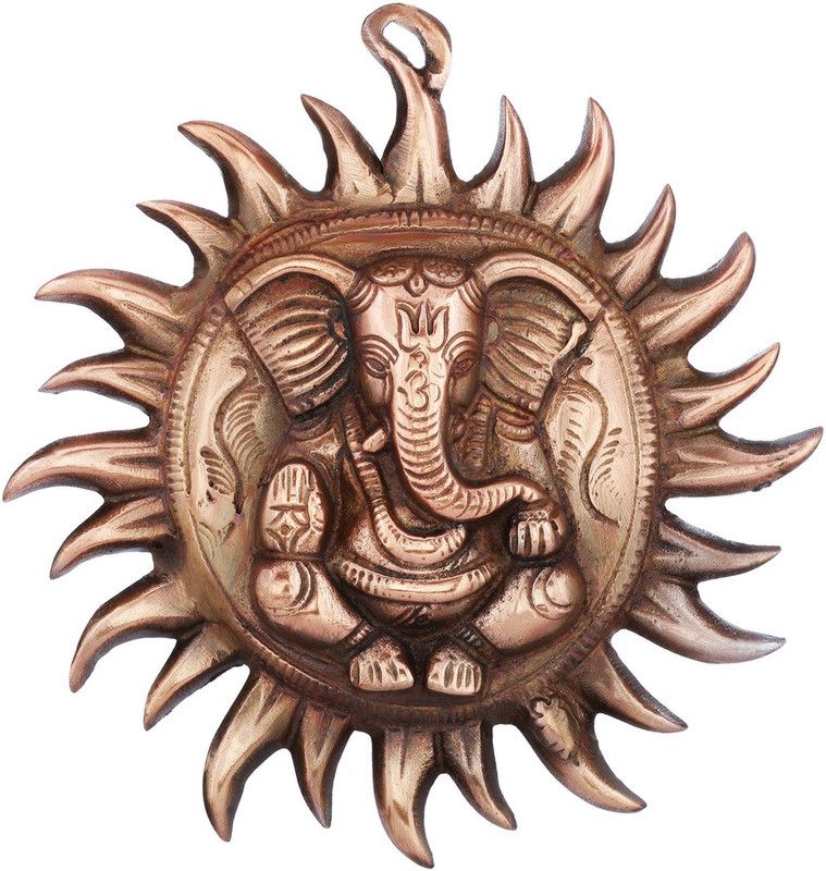CRAFTHOUSE Wall Hanging God Ganesha Idol Ganesh Murti Statue Brass Decorative Showpiece for Wall Décor Room Décor Best for Housewarming Vastu Good Luck Decorative Showpiece - 19 cm  (Brass, Copper)