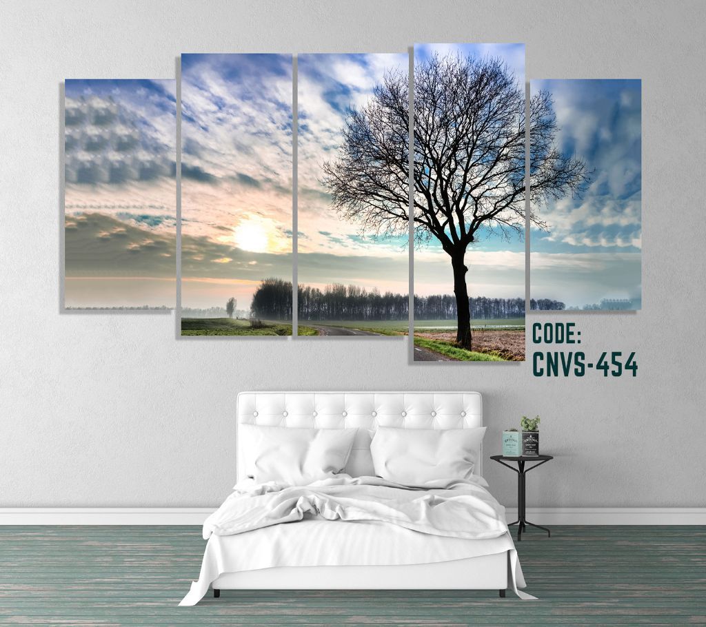 CNVS-454 Tree with Flower Wall Canvas Art Prints 72 inch x 36 inch