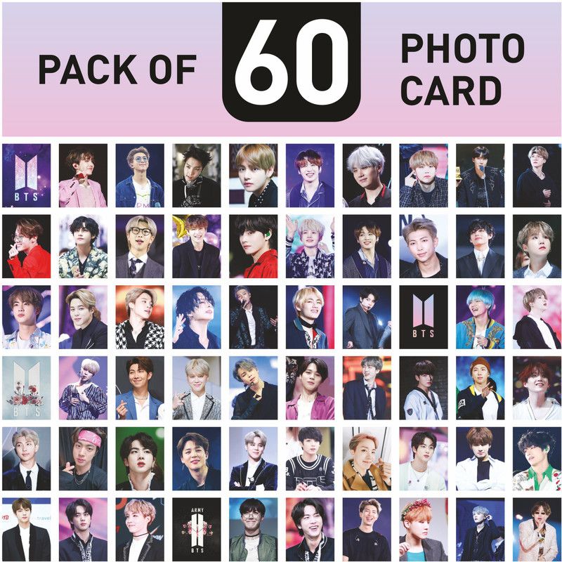 BAASC BTS Pack of 60  (4 inch X 3 inch, Multicolor)
