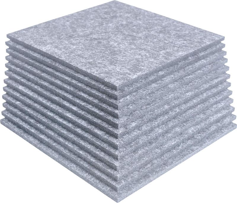 UNIDUS ACOUSTICS Square Wall Panels 1x1Ft 9mm | Soundproof Wall Panels High-Density Pack of 12  (Ash Grey)