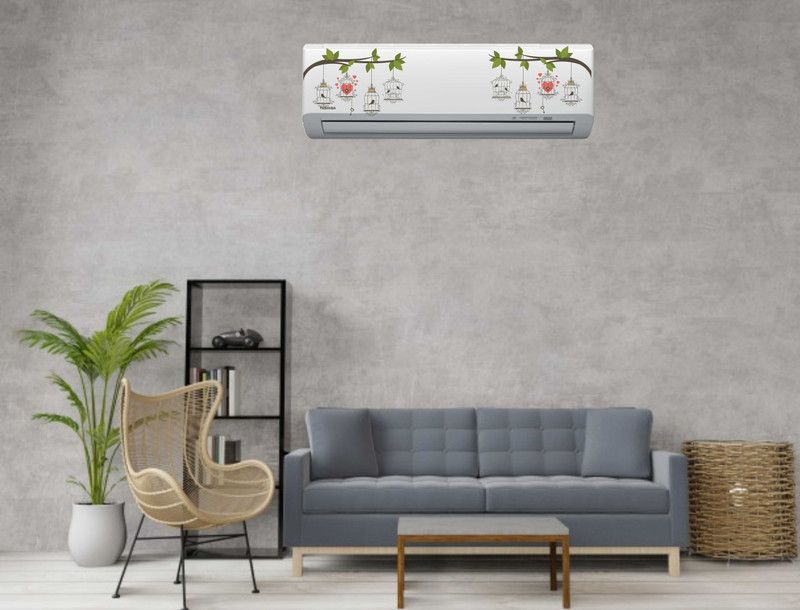 K2A Design 91 cm Multi Color Decorative Air conditioner Sticker - AC Sticker_PCAC93 Self Adhesive Sticker  (Pack of 1)