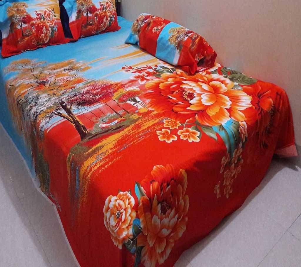 Cotton King Size Bed sheet Set - 4 Piece (BS 006)