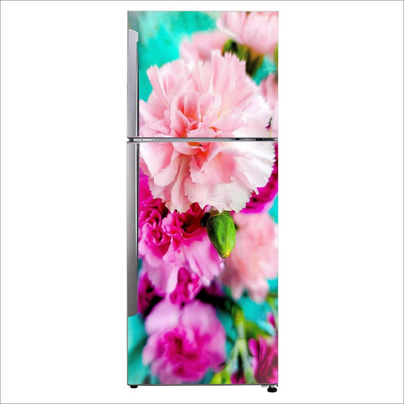 Advait Designs 60 cm Advait Designs Decorative Beautiful garden peony flowers fridge sticker Self Adhesive Sticker  (Pack of 1)