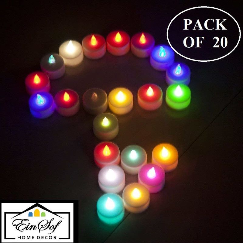 Ein Sof ES-Multi-LED-TLITES Candle  (Multicolor, Pack of 24)