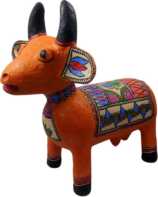 INDIA MEETS INDIA Decorative Showpiece - 33.02 cm  (Paper Mache, Orange)