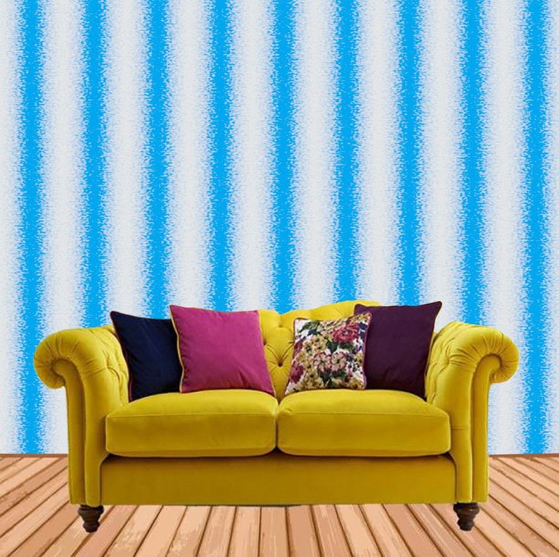 Decorative Production Decorative White, Blue Wallpaper  (225 cm x 40 cm)