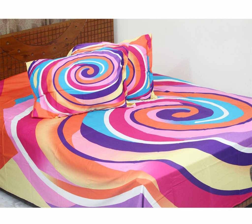 Cotton Double size bed sheet set and pillow cover 
