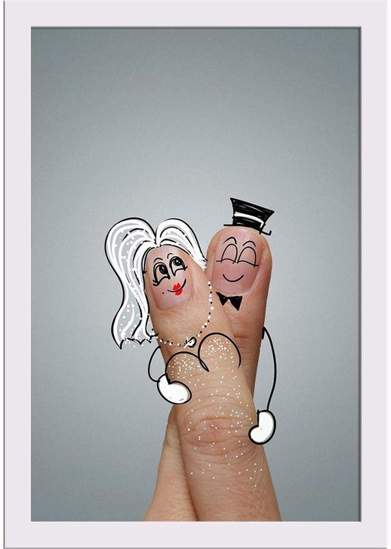 Happy Couple In Love Paper Poster White Frame | Top Acrylic Glass 13inch x 19inch (33cms x 48.3cms) Paper Print  (19 inch X 13 inch, Framed)