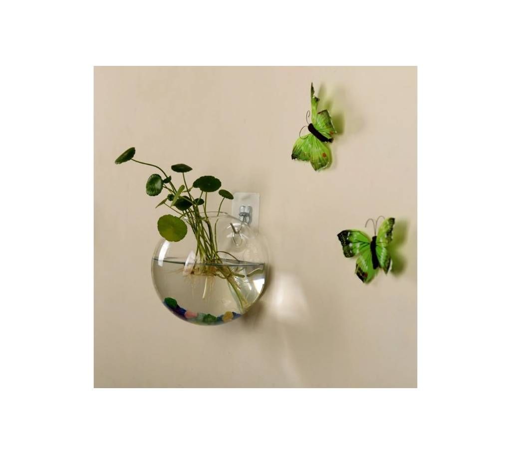 Glass Vase Wall Hanging Flower & Fish pot