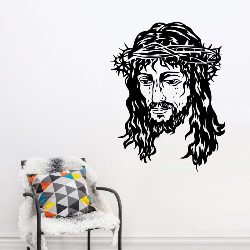 VCREATE DECOR 58 cm Jesus Removable Sticker  (Pack of 1)