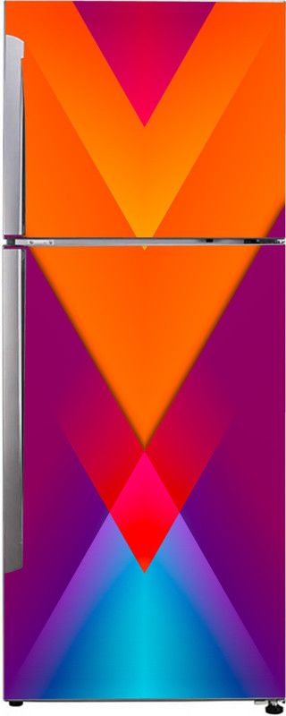 Advait Designs 60 cm Advait Designs Decorative abstract multicolor 3d design with faded color sticker for fridge decor Self Adhesive Sticker  (Pack of 1)