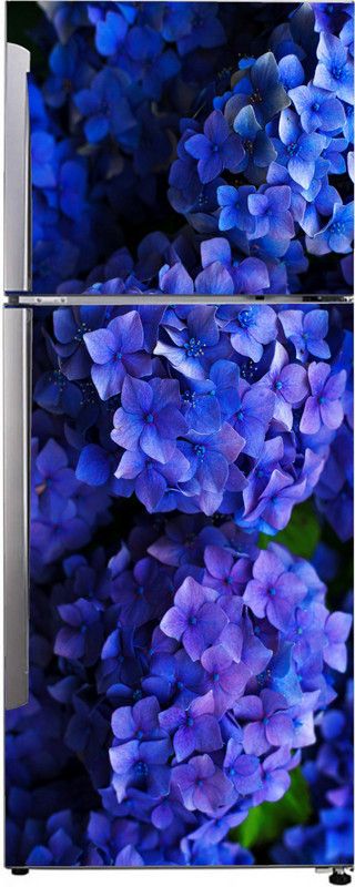 Advait Designs 60 cm Advait Designs fridge sticker for purple colour flowers extra lardge fridge sticker for fridge decor (pvc vinyl multicolor) Self Adhesive Sticker  (Pack of 1)