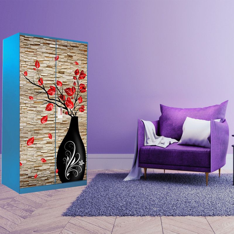 WallWear 213 cm S-St-OldFlowerPotAlmira Self Adhesive Sticker  (Pack of 1)