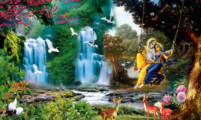Decorative Production Religious Multicolor Wallpaper  (153 cm x 92 cm)