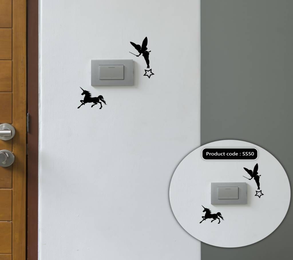 Fairy Girl Switch & Socket Vinyl decals removable Sticker - DDecorator