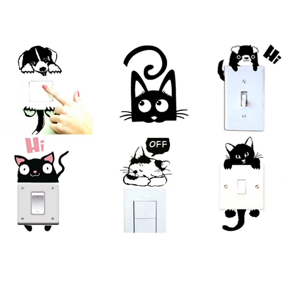 Cute Animal Switch Board Sticker