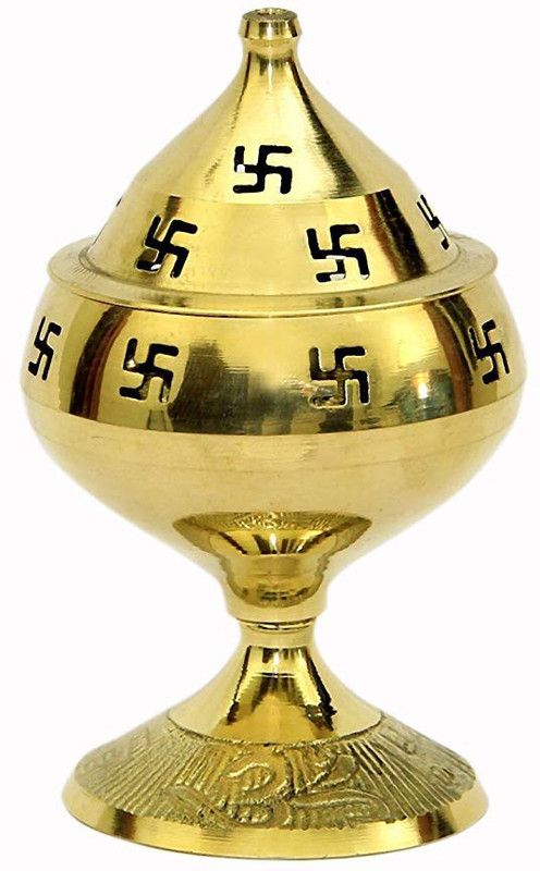 SHRI ANAND Brass Table Diya  (Height: 13 inch)