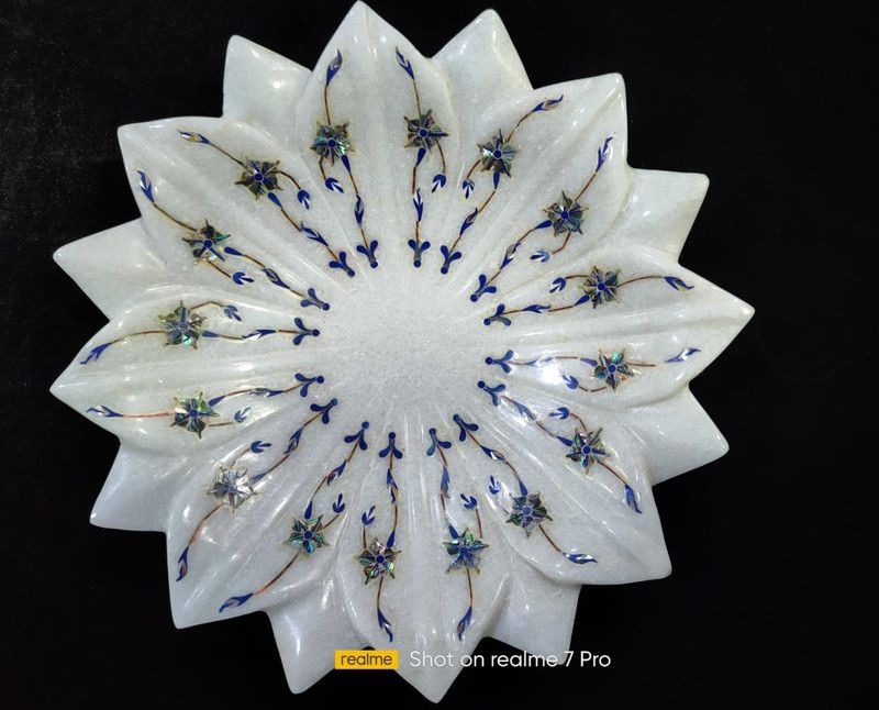 indiartistry Decorative Showpiece - 23 cm  (Marble, White)