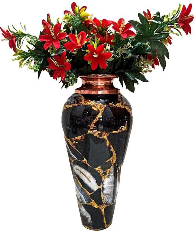 BGC Home Decor Metal Flower Vase ( 20 X 9 inches ) By Bright gift Crafts Iron Vase  (20 inch, Black)