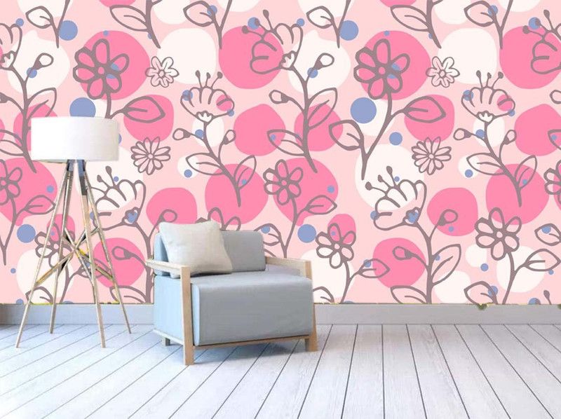 Craft Advertising Floral & Botanical Pink Wallpaper  (41 cm x 244 cm)