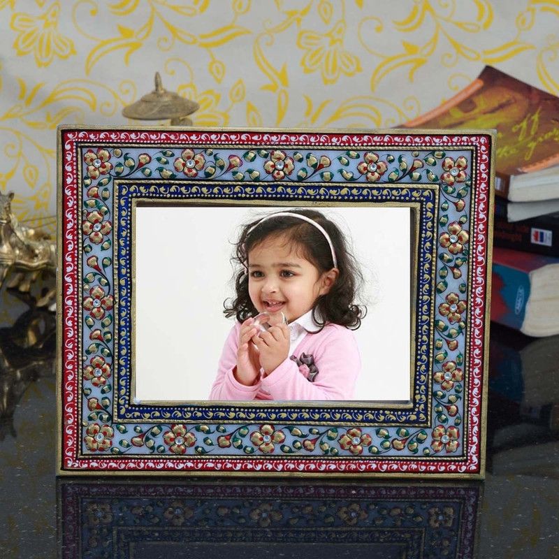 eCraftIndia Stoneware Personalized, Customized Gift Best Friends Reel Photo Collage gift for Friends, BFF with Frame, Birthday Gift,Anniversary Gift Wall  (Red, Gold, 1 Photo(s), 15 x 10 cm)