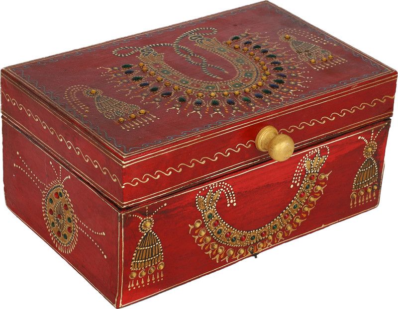 THE COCOTIER The Cocotier Wooden Table Decor, Designer Jewelry Box Table Showpiece Decorative Showpiece - 11 cm  (Wood, Multicolor)