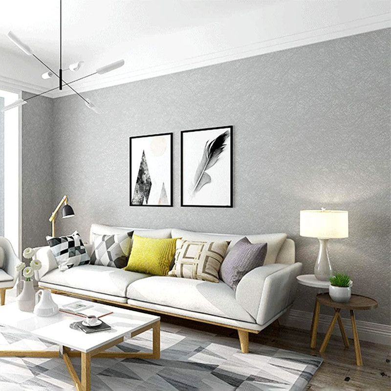 GRAH PRAVESH Decorative Silver Wallpaper  (300 cm x 60 cm)