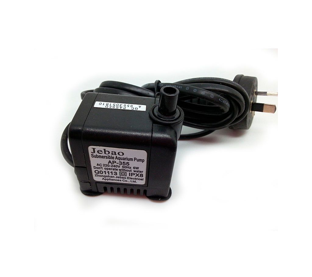Mini fish tank aquarium submersible pump water pumps Model AP-355 Voltage AC220-240V / 50Hz power 6W flow 400L / h