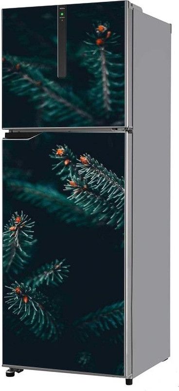 K2A Decor 60 cm Athentic Tree leaves With Black Background Self Self Adhesive Fridge Sticker Self Adhesive Sticker  (Pack of 1)