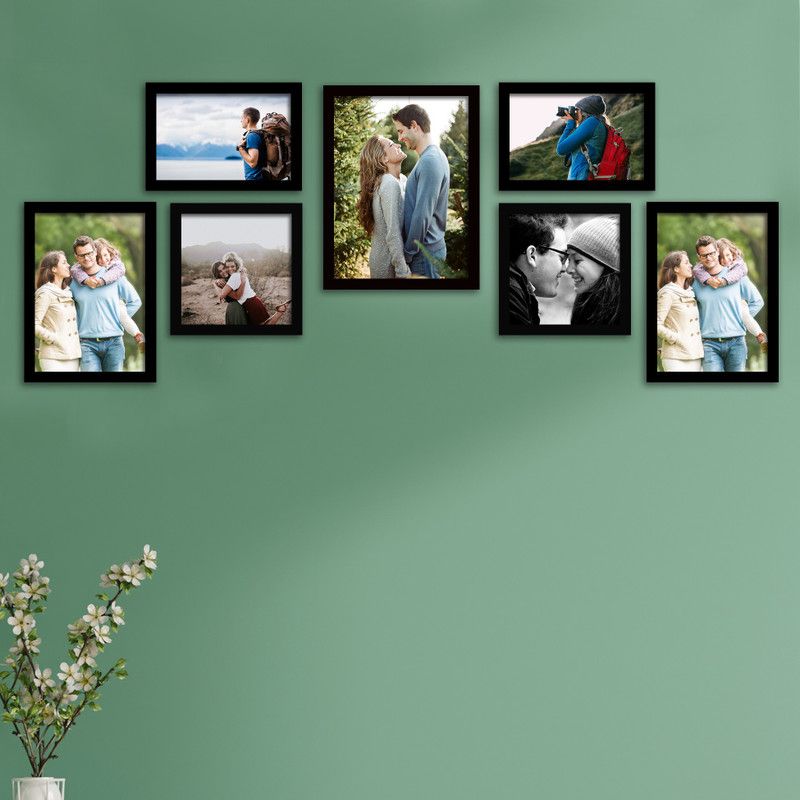 Painting Mantra Acrylic Personalized, Customized Gift Best Friends Reel Photo Collage gift for Friends, BFF with Frame, Birthday Gift,Anniversary Gift Wall  (Black, 7 Photo(s), 5x5 Inch, 5x7 Inch, 4x6 Inch, 6x8 Inch)