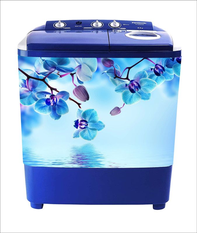 Crown Decals 60 cm decorative natural flower water washingmachine sticker Self Adhesive Sticker  (Pack of 1)